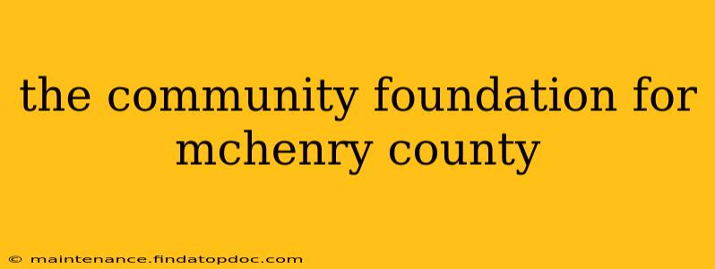 the community foundation for mchenry county
