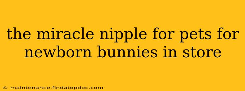the miracle nipple for pets for newborn bunnies in store