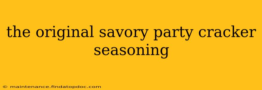 the original savory party cracker seasoning