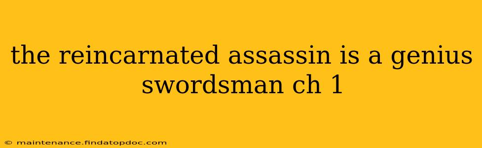 the reincarnated assassin is a genius swordsman ch 1