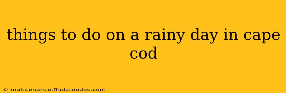things to do on a rainy day in cape cod
