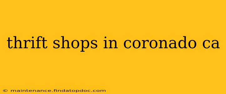 thrift shops in coronado ca