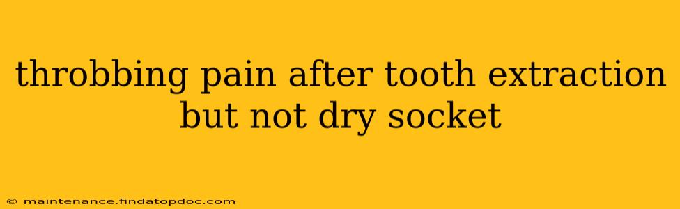 throbbing pain after tooth extraction but not dry socket