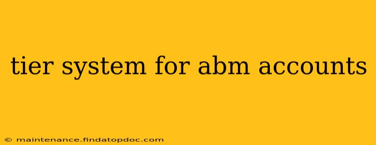 tier system for abm accounts