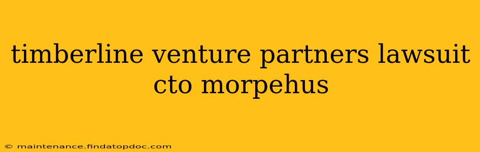 timberline venture partners lawsuit cto morpehus