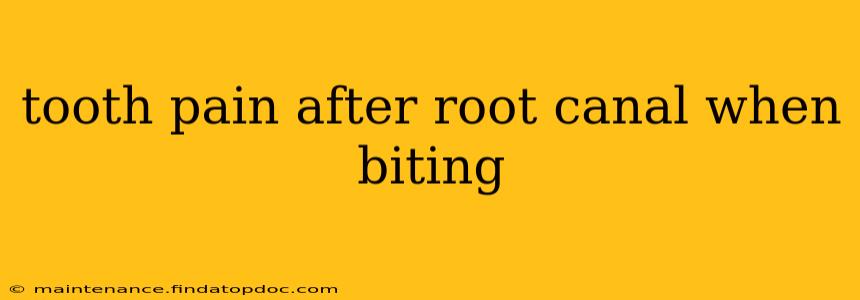 tooth pain after root canal when biting