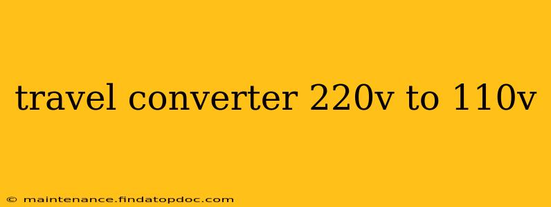 travel converter 220v to 110v