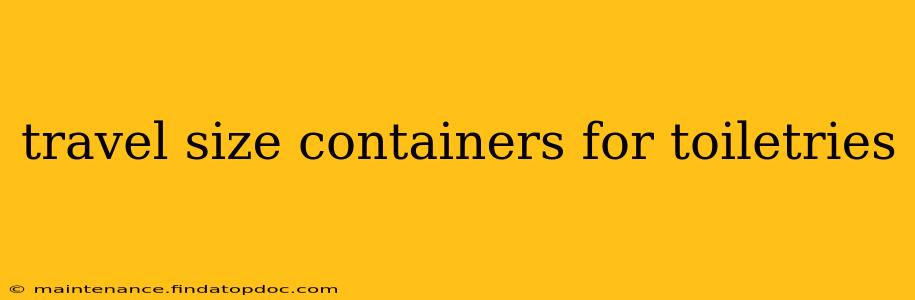 travel size containers for toiletries