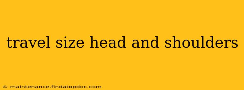 travel size head and shoulders
