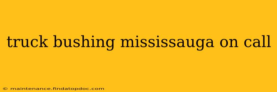 truck bushing mississauga on call