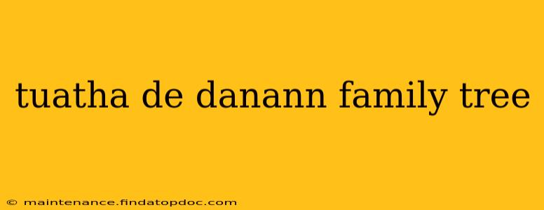 tuatha de danann family tree