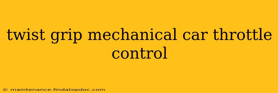 twist grip mechanical car throttle control
