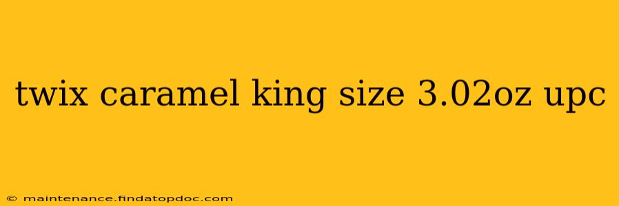 twix caramel king size 3.02oz upc