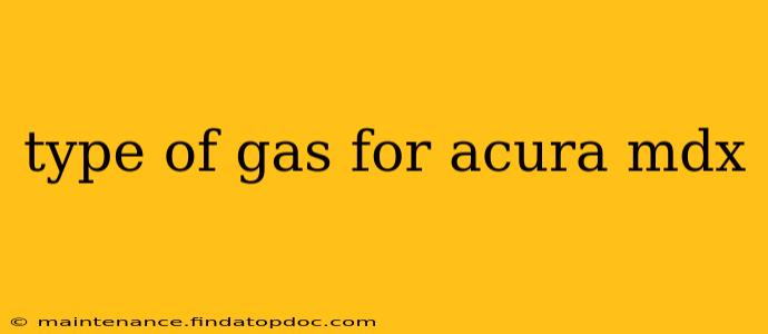 type of gas for acura mdx