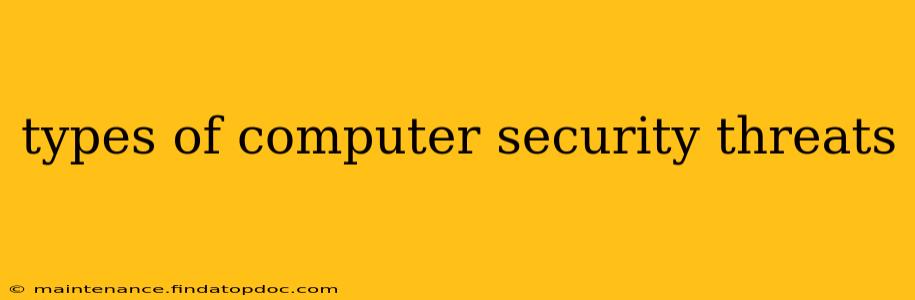 types of computer security threats