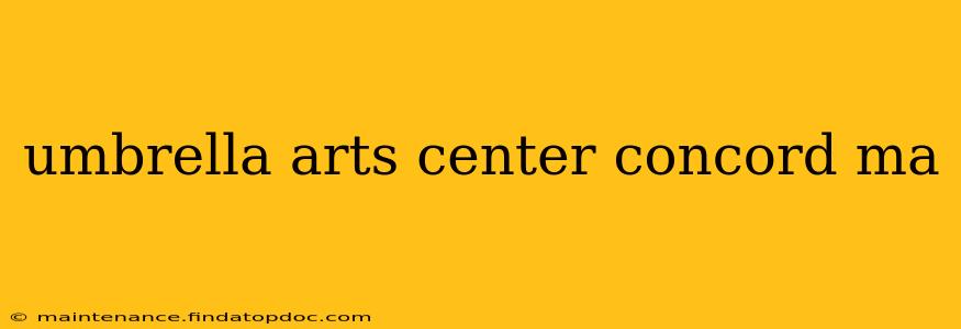 umbrella arts center concord ma