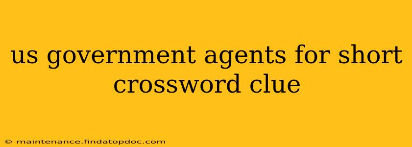 us government agents for short crossword clue