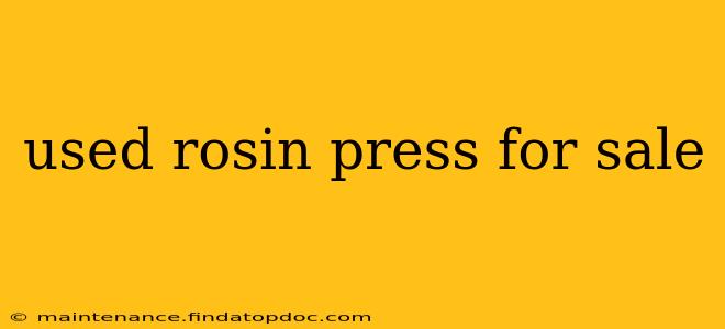 used rosin press for sale