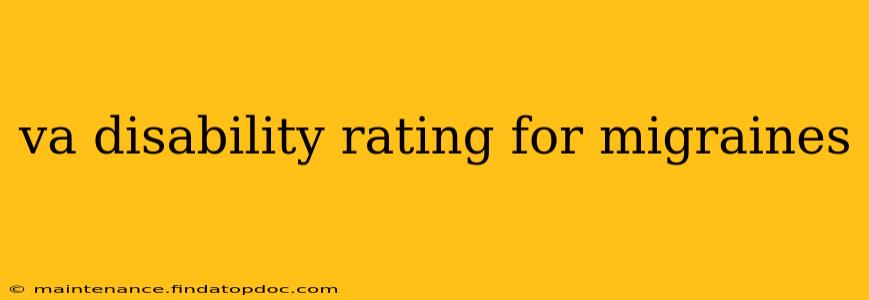 va disability rating for migraines
