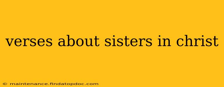verses about sisters in christ