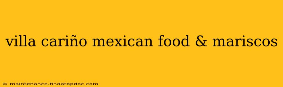 villa cariño mexican food & mariscos