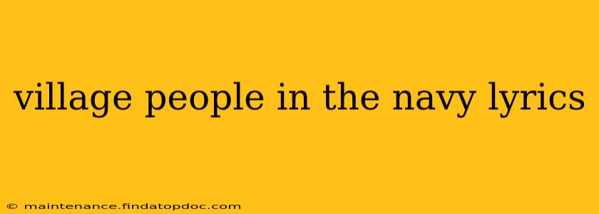 village people in the navy lyrics