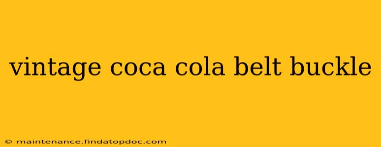 vintage coca cola belt buckle
