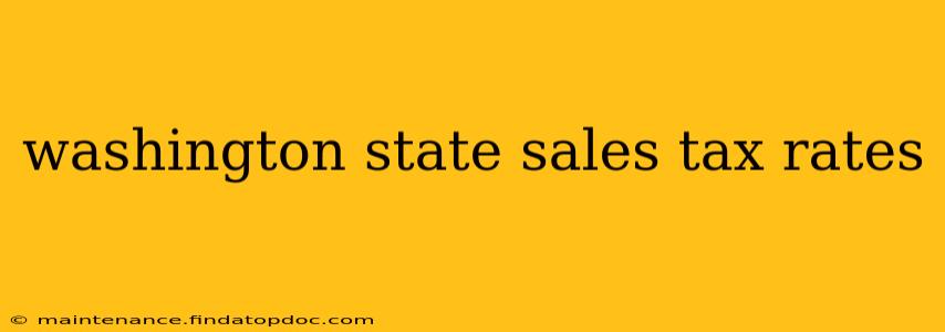washington state sales tax rates