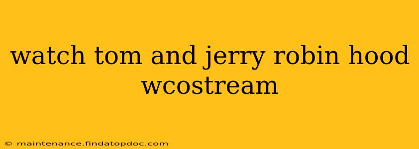 watch tom and jerry robin hood wcostream
