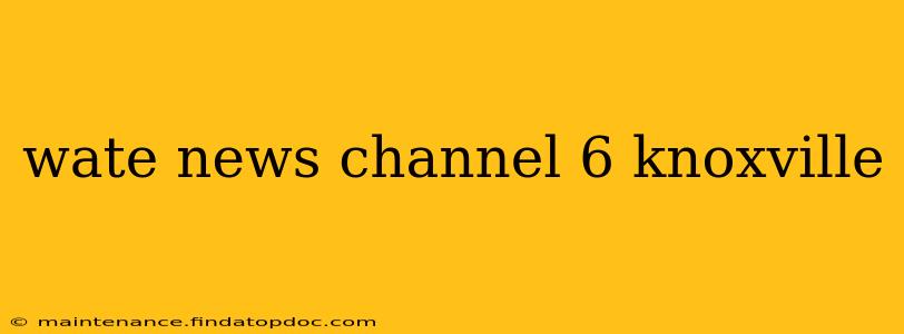 wate news channel 6 knoxville