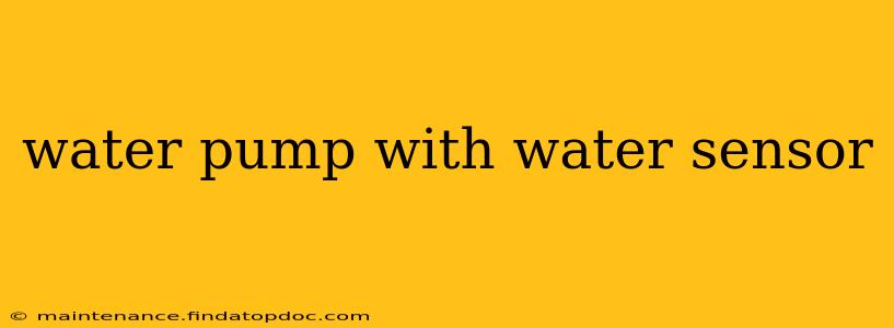 water pump with water sensor