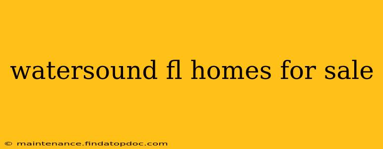 watersound fl homes for sale
