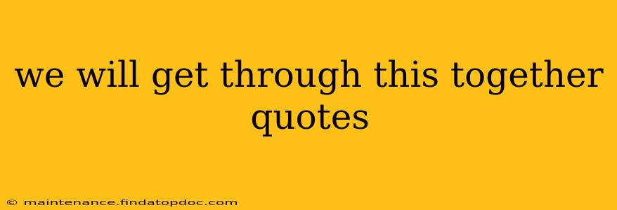 we will get through this together quotes