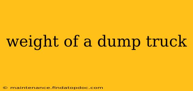 weight of a dump truck