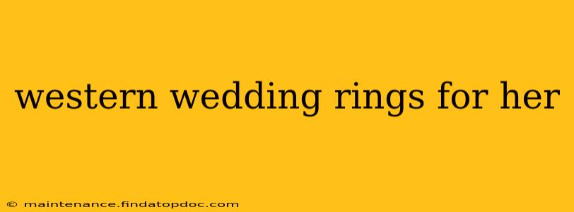 western wedding rings for her