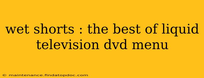 wet shorts : the best of liquid television dvd menu