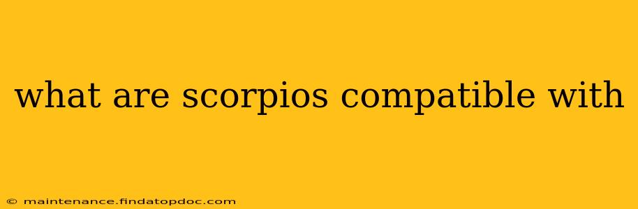 what are scorpios compatible with