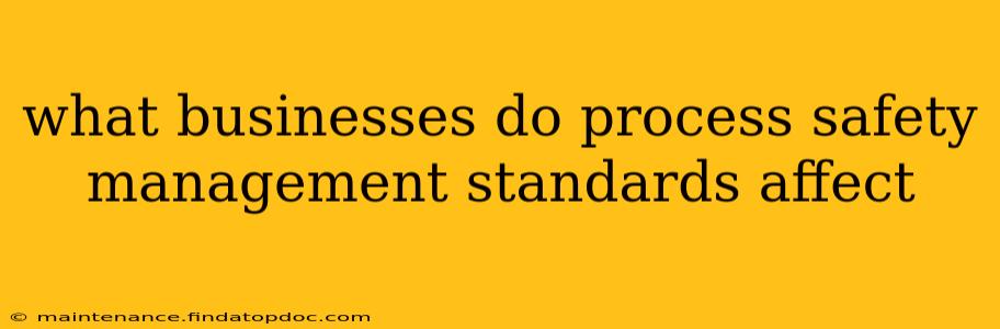what businesses do process safety management standards affect