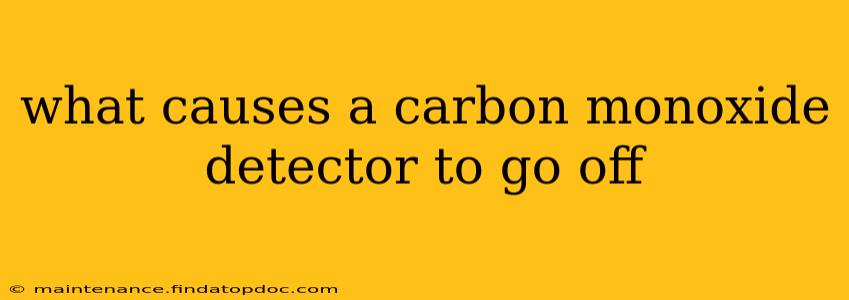 what causes a carbon monoxide detector to go off