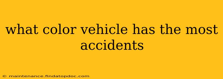 what color vehicle has the most accidents