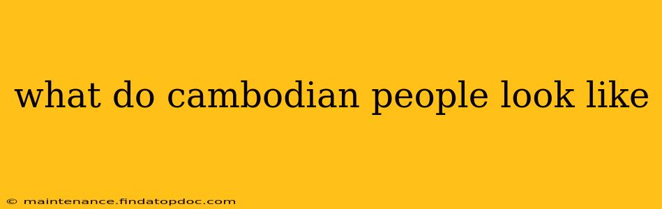 what do cambodian people look like