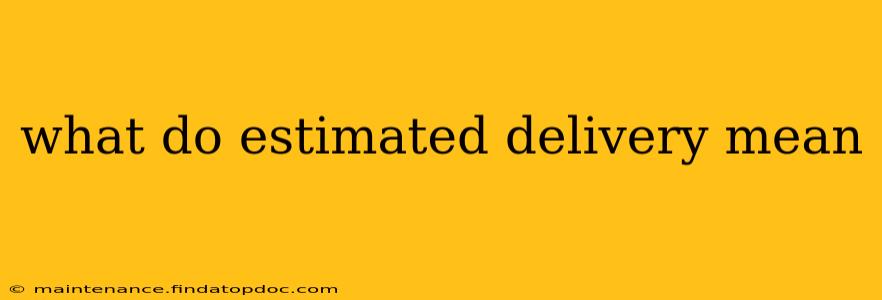 what do estimated delivery mean