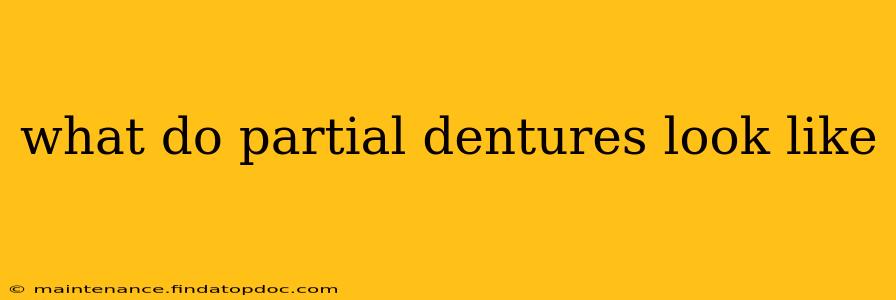 what do partial dentures look like