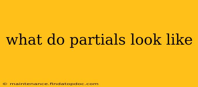 what do partials look like