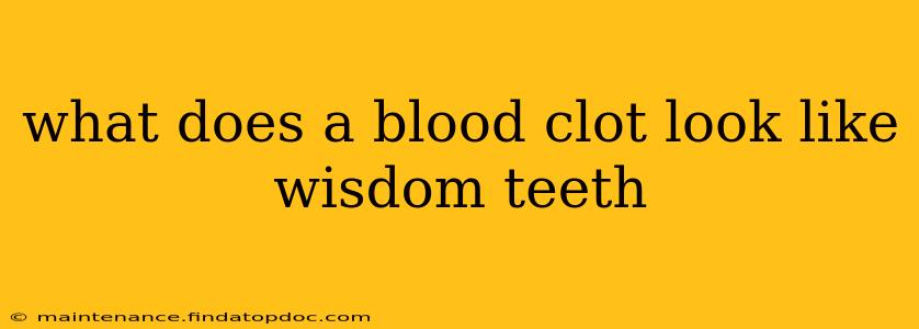 what does a blood clot look like wisdom teeth