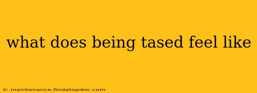 what does being tased feel like