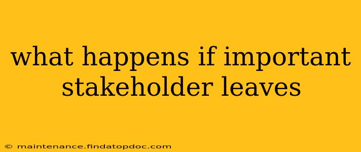 what happens if important stakeholder leaves