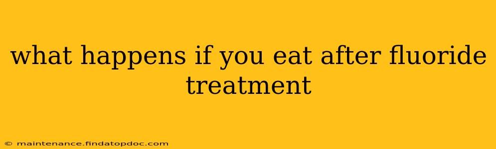 what happens if you eat after fluoride treatment
