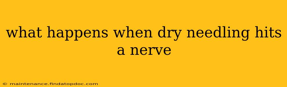 what happens when dry needling hits a nerve