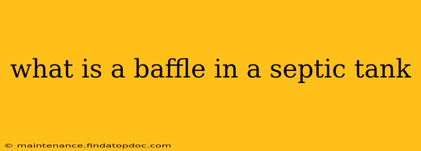 what is a baffle in a septic tank
